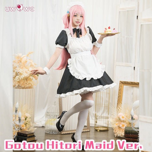 UWOWO Gotou Hitori Cosplay Costume Bocchi The Rock Gotou Hitori Maid Cosplay Costume - 【Pre-sale】S