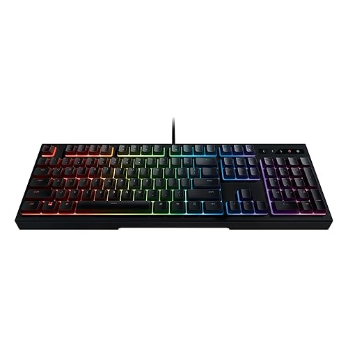 Razer Ornata Chroma Gaming Keyboard: Hybrid Mechanical Key Switches - Customizable Chroma RGB Lighting - Individually Backlit Keys - Detachable Plush Wrist Rest - Programmable Macro Functionality - Ornata Chroma
