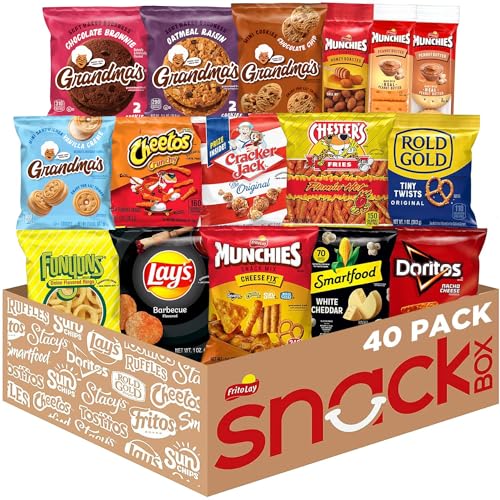 Frito Lay Ultimate Snack Care Package, Variety Assortment of Chips, Cookies, Crackers & More, (Pack of 40) - Ultimate Snack Pack - 1 Count (Pack of 1)