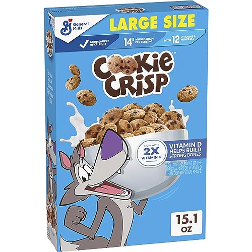 Cookie Crisp Breakfast Cereal, Chocolate Chip Cookie Taste, Made With Whole Grain, Large Size, 15.1 oz - 15.1 Ounce (Pack of 1)