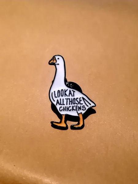 Look at All Those Chickens Meme Vine Pin Badge