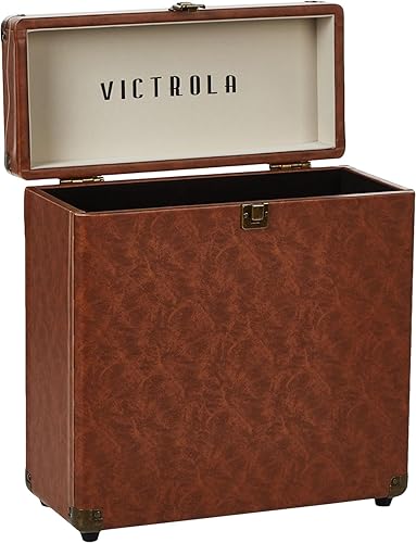 Storage case for Vinyl Turntable Records - Brown
