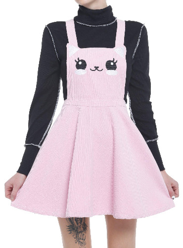 Kitty Cat Pink Corduroy Skirtall