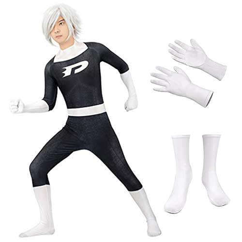 C-ZOFEK Men's Black Cosplay Bodysuit Costume 3D Printed for Halloween - Large