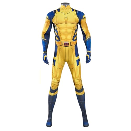 Wolverine one-piece garment Cosplay Costume Outfit Halloween Carnival cos red Dress costume - Male M