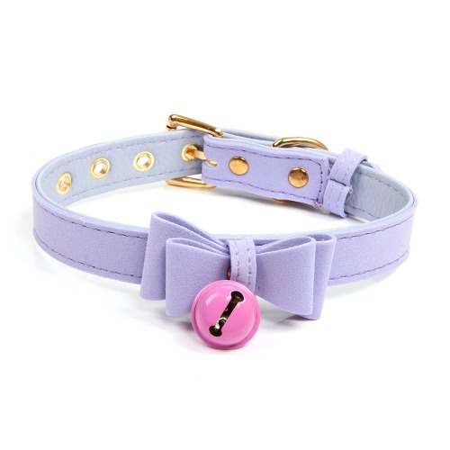 Bow & Bell Kitten Collar - Lavender