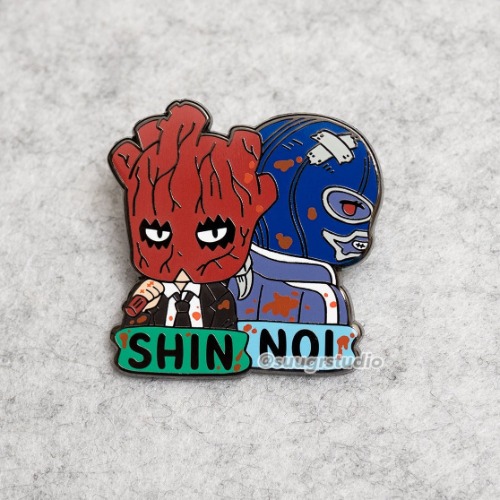 DRHDR Shin x Noi Hard Enamel Pin - [A Grade] / Simple Rubber Back