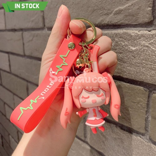 【In Stock】Vocaloid Hatsune Miku Cosplay Miku Key Rings Cosplay Props Doll - Pink