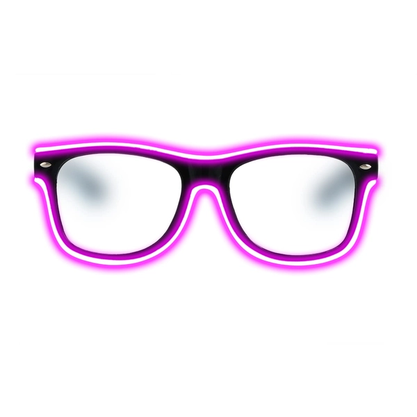 Aquat Light up EL Wire Neon Rave Glasses Glow Flashing LED Sunglasses Costumes for Party, EDM, Halloween RB01