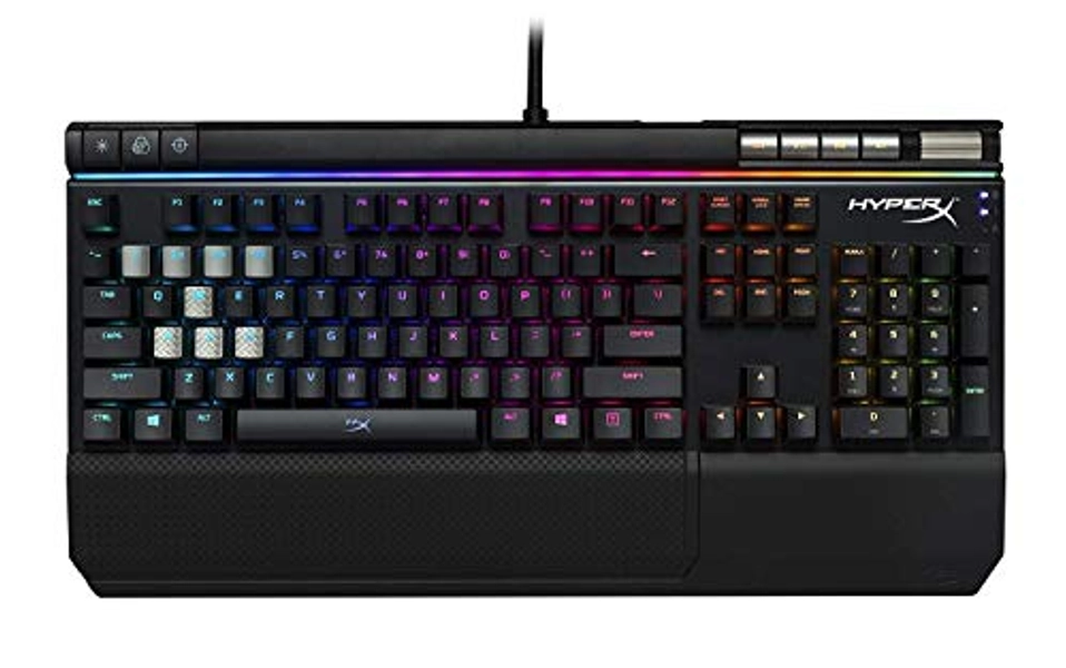 HyperX Alloy Elite RGB - Mechanical Gaming Keyboard - Software-Controlled Light & Macro Customization - Wrist Rest - Media Controls - Linear & Quiet - Cherry MX Red - RGB LED Backlit (HX-KB2RD2-US/R1)