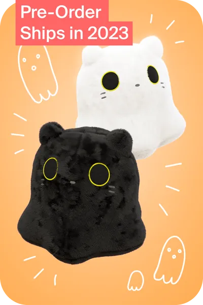 Boo and Spoopy the Ghost Cats LIMITED EDITION PRE-ORDER | Spoopy the Black Ghost Cat