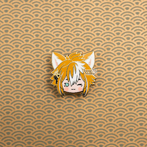 Genshin Impact Kokomi & Gorou Hard Enamel Pin - Gorou / [A Grade] / Locking Clasps