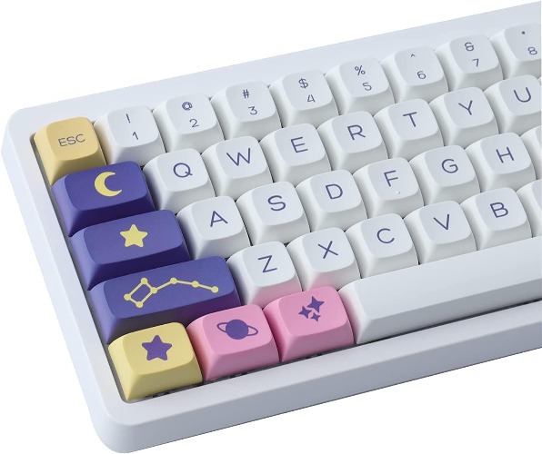 JOMKIZ Keycaps,132 Keys PBT Keycaps Set Constellation XDA Profile Dye Sublimation Customized US Layout Keycaps for with Cherry MX Switches Mechanical Keyboards