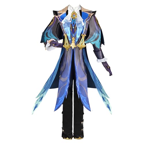 Game Genshin Impact Neuvillette Cosplay Costume Halloween Carnival Uniform Masquerade - 3X-Large - Blue