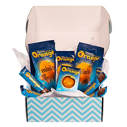 Terrys Chocolate Orange Hamper. Chocolate Gift Set for All Those Chocolate Lovers. Presented in A Unique Gloss Finished Gift Box, Orange Chocolate Hamper for Any Occasion