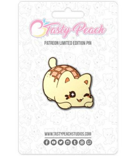 Meowchi-pan Enamel Pin - February 2022 Pin Club - Seconds Meowchi-pan Enamel Pin - February 2022 Pin Club