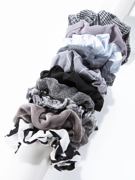 10pcs Houndstooth Pattern Scrunchie