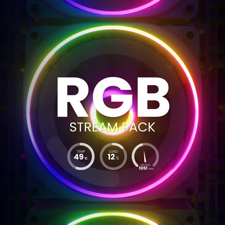 RGB Static Stream Overlays Package - RGB / Static