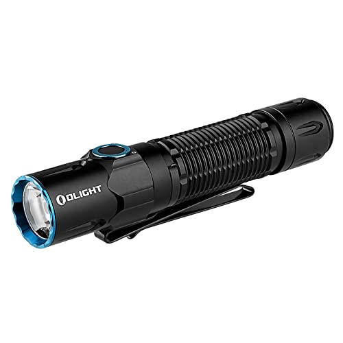 OLIGHT Warrior 3S 2300 Lumens Rechargeable Tactical Flashlight, Compact Dual-Switches LED Bright Light with Proximity Sensor, Powered by Customized Battery for Emergency, EDC and Searching (Black) - Black