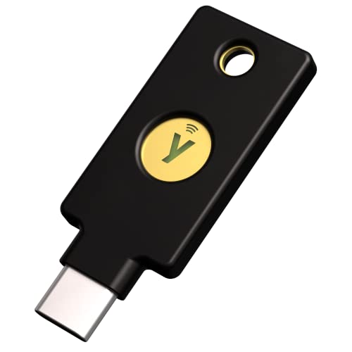 Yubico - YubiKey 5C NFC - Two-Factor authentication (2FA) Security Key, Connect via USB-C or NFC, FIDO Certified - Protect Your Online Accounts - YubiKey 5C NFC