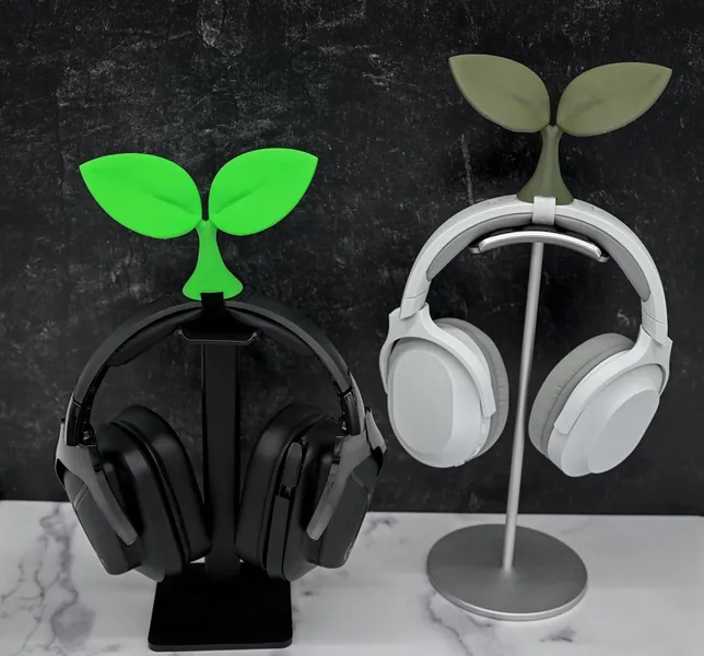 Sprout Seedling Attachment for Headset // Gaming Accessories, Live Streaming Props, Kawaii Anime Aesthetic, Plant Headset, Unique Gamer Gift