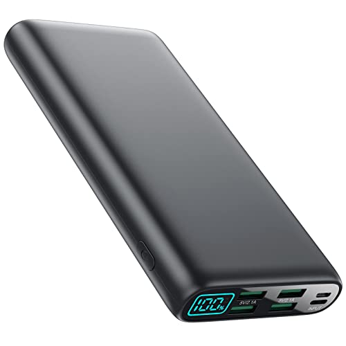 Portable Charger 38800mAh,LCD Display Power Bank,4 USB Outputs Battery Pack Backup, USB-C in&out Dual Input Phone Charging Compatible with iPhone 15/14/13 Pro Max/12,Android Samsung Galaxy Pixel Nexus - Black