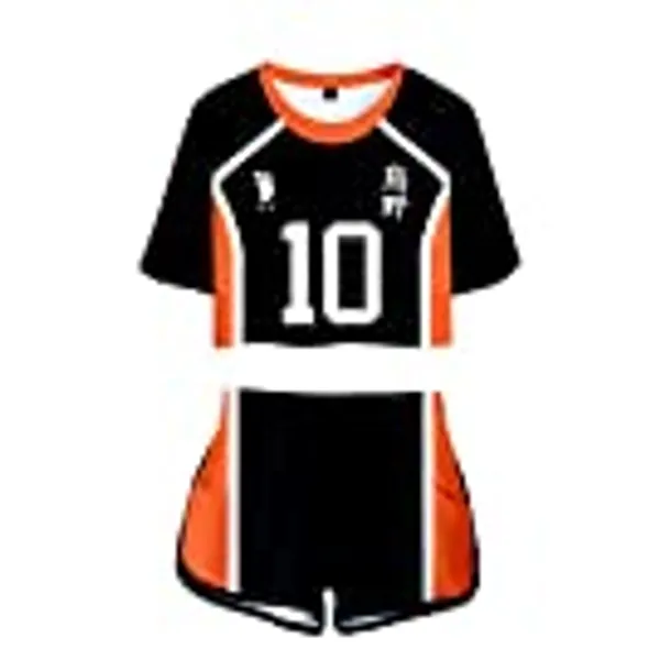 Gurbanton Haikyuu Cosplay Costume Hinata Shoyo Karasuno High School Volleyball Uniform Shirt Shorts for Halloween
