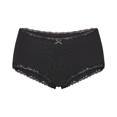 (x5) LIGHTWEIGHT COTTON LACE BOY SHORT | SOOT | XXS