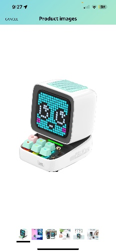 Divoom Ditoo Pixel Art Gaming Portable Bluetooth Speaker (White)