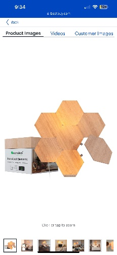 Nanoleaf - Elements Hexagons Smarter Kit (7 Panels) - Wood Look