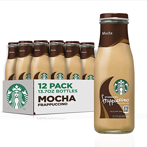 Starbucks Frappuccino Coffee Drink, Mocha, 13.7 fl oz Bottles (12 Pack) - Mocha - 13.7 Fl Oz (Pack of 12)