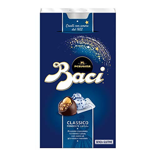 Baci Perugina Classico Cioccolatini Fondenti Ripieni al Gianduia e Nocciola Intera, 200 g