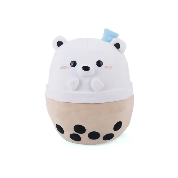 Avocatt Polar Bear Boba Plushie - 10 Inches Ice Bubble Milk Tea Asian Comfort Food Soft Plush Toy Stuffed Animal - Kawaii Cute Japanese Anime Style Gift - 