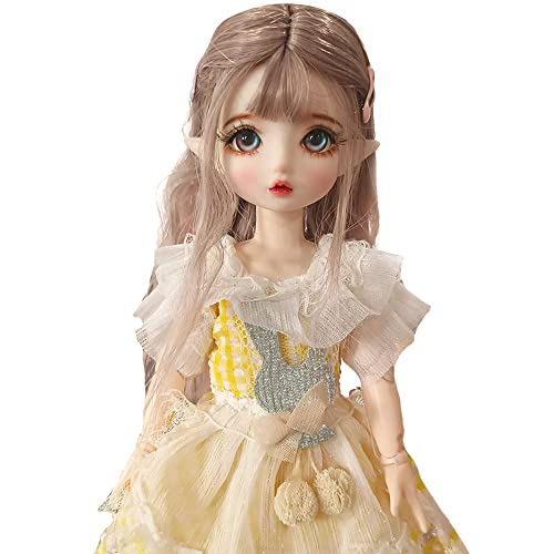 bositigo Original Elf Ear Design BJD Doll 1/6 SD Dolls 11.8 Inch 18 Ball Jointed Doll Cute DIY Toys with Clothes Outfit Shoes Wig Hair Makeup,Best for Kids Girls Children - Moon - Moon