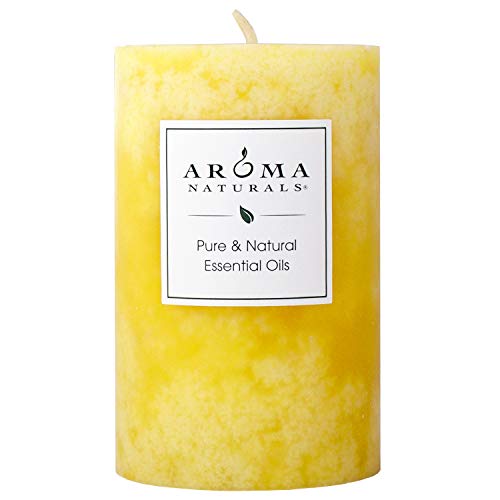 Aroma Naturals Holiday Juniper, Spruce and Basil Essential Oil Pillar Candle, Fresh Forest, 3 inch x 3.5 inch - Orange & Lemongrass - 2.5" x 4" Pillar
