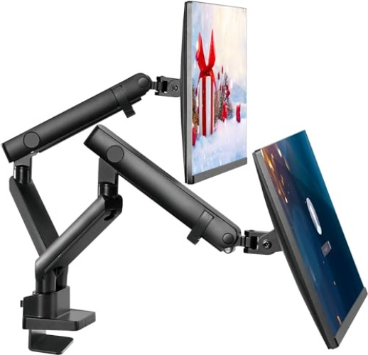 Dual Monitor Stand, Dual Monitor Arm, Dual Monitor Mount VESA Mount, up to 32 inch Monitor Desk Montaje, Monitor Arms & Monitor Stands for 2 Monitors - FLYTE Monitor Arm