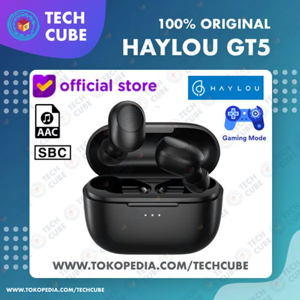 Haylou GT5 TWS Wireless Earphone Headset Earbud Alter GT1 PRO PLUS XR - Hitam di Tech Cube | Tokopedia