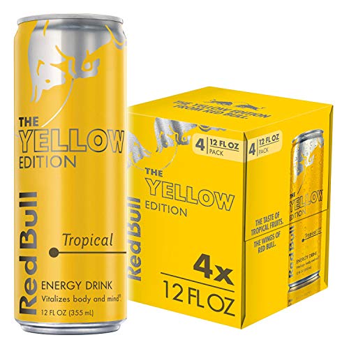 Red Bull Energy Drink, The Yellow Edition, 12 Fl oz (4 Pack) - Tropical - 12 Ounce 4pk