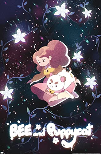 Trends International Bee And Puppycat - Space Flowers Key Art Wall Poster, 22.37" x 34.00", Unframed Version - 22.37" x 34.00" - Unframed Version