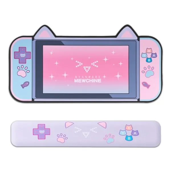 GeekShare Cute Wrist Rest Support Mouse Pad Set- Non-Slip Rubber Base and Lightweight Memory Foam Wrist Rest for Keyboard and Mouse, Perfect for Gaming,or Home Office Work(Mousepad  Wrist Rest)