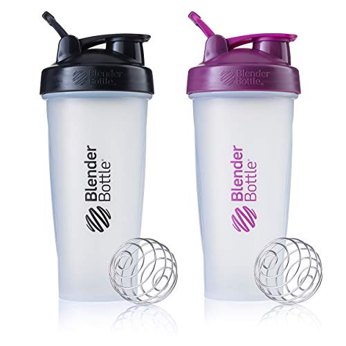 BlenderBottle Classic Shaker Bottle Perfect for Protein Shakes and Pre Workout, Colors May Vary, 28 Ounce (Pack of 2) - Multi - 28-Ounce (Pack of 2) - Bottle