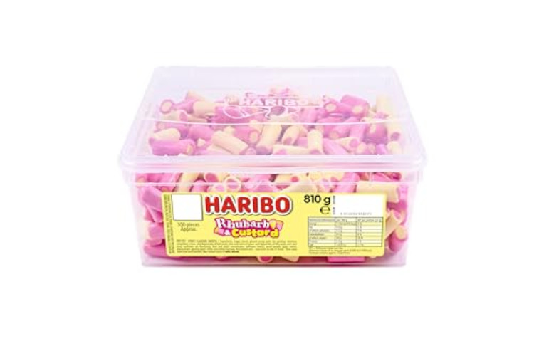 Haribo Rhubarb and Custard Sweets Tub, 810g - 810 g (Pack of 1) - Single
