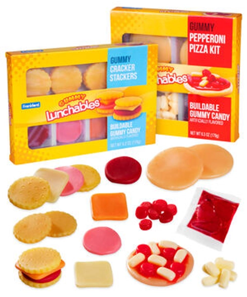 Gummy Lunchables: Your favorite lunchroom meals made gummy.