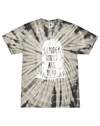Gender Roles Are Dead Tombstone Tie Dye T-Shirt | 3XL