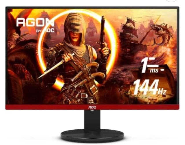AOC G2490VX 24" Class Frameless Gaming Monitor, FHD 1920x1080, 1ms 144Hz, FreeSync Premium, 126% sRGB / 93% DCI-P3, 3Yr Re-Spawned Zero Dead Pixels, Black : Electronics