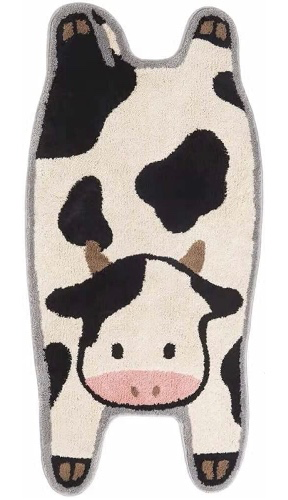 Dairy Cattle Shaped Design Bathroom mat,Non-Slip Bath Rugs,Play Carpet Area Rug,Photography Props,Cow Indoor Mat,Kids Area Mat,Kids' Room Décor : Home & Kitchen