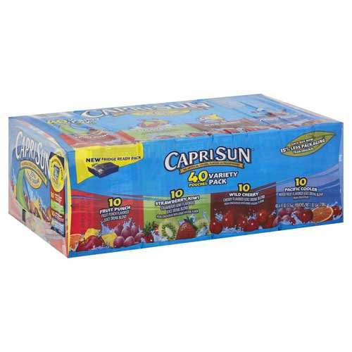 Caprisun Soft Drink Ready To Drink Variety Pack, 1 pouch -- 40 pouch per case. - 