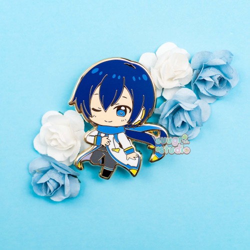 Virtual Vocalist Kaito Hard Enamel Pin - [A Grade] / Simple Rubber Back