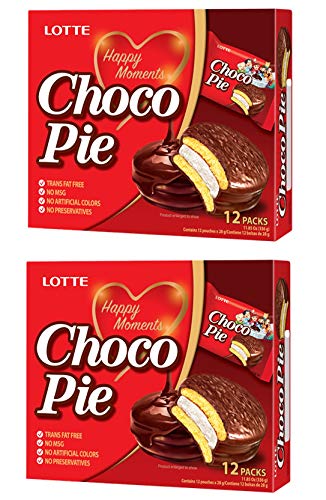 Lotte Choco Pies 2 Packs (Choco Pie) - Choco Pie