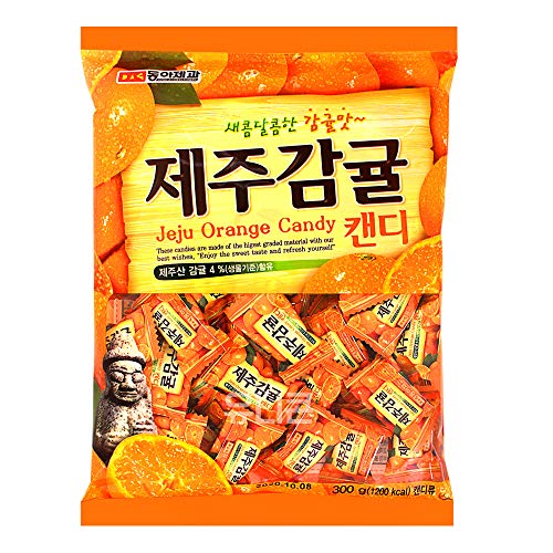 Korean Assorted Popular Fruit Flavored Candy Pieces (Jeju Orange) - Jeju Orange